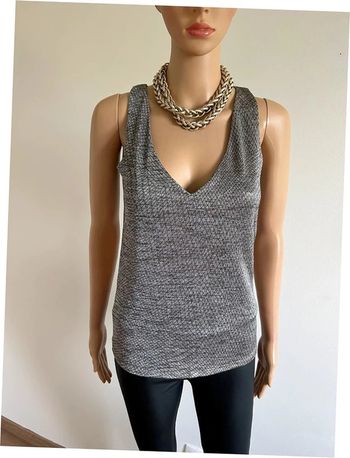 Haut gris argenté sans manches Morgan taille S jamais porté