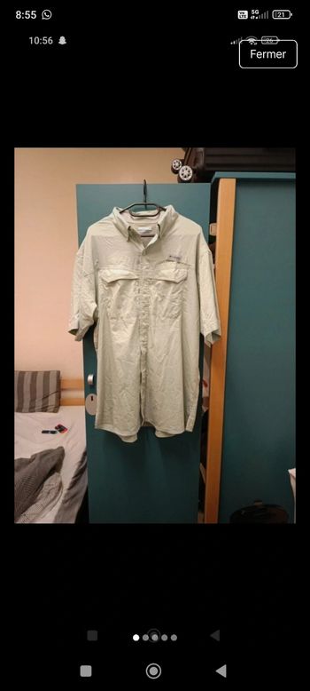 Chemise Columbia vert d'eau