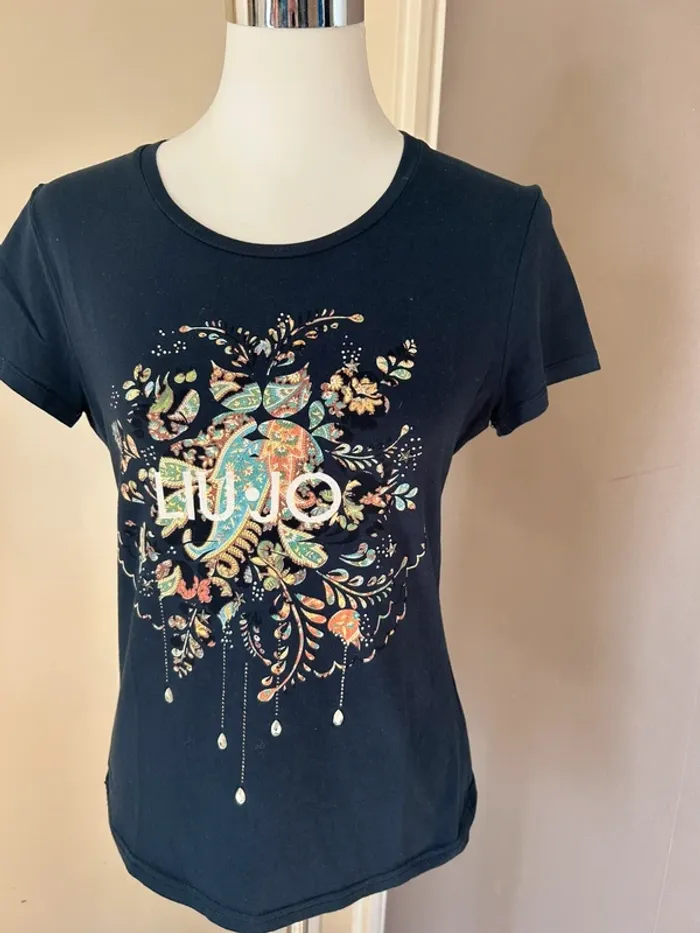 Liu Jo t-shirt bleu imprimé femme, taille M/38 - photo numéro 2