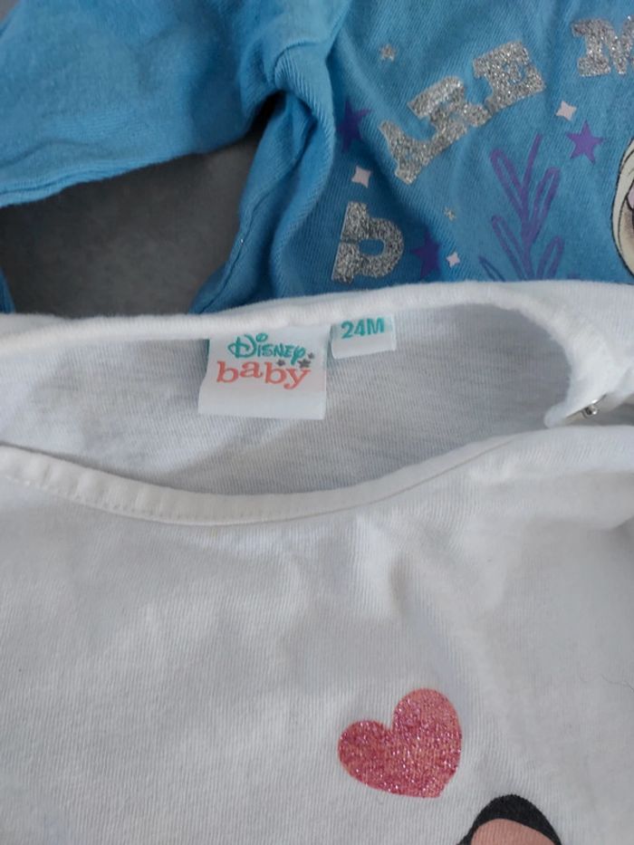 Lot 2 tee-shirts manches longues Disney - photo numéro 3