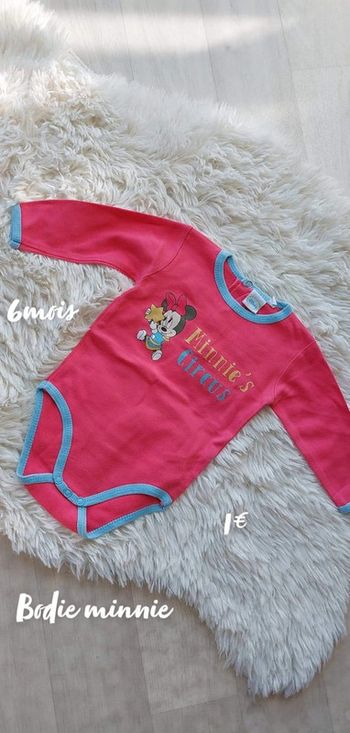 Bodie manches longues minnie 6 mois Disney