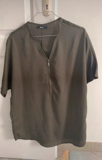 Blouse Tunique femme manches courtes kaki taille 36 Mim