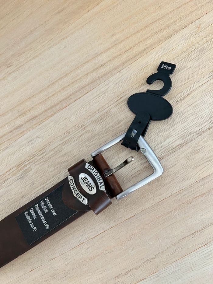 Ceinture en cuir marron taille 95 cm - photo numéro 3