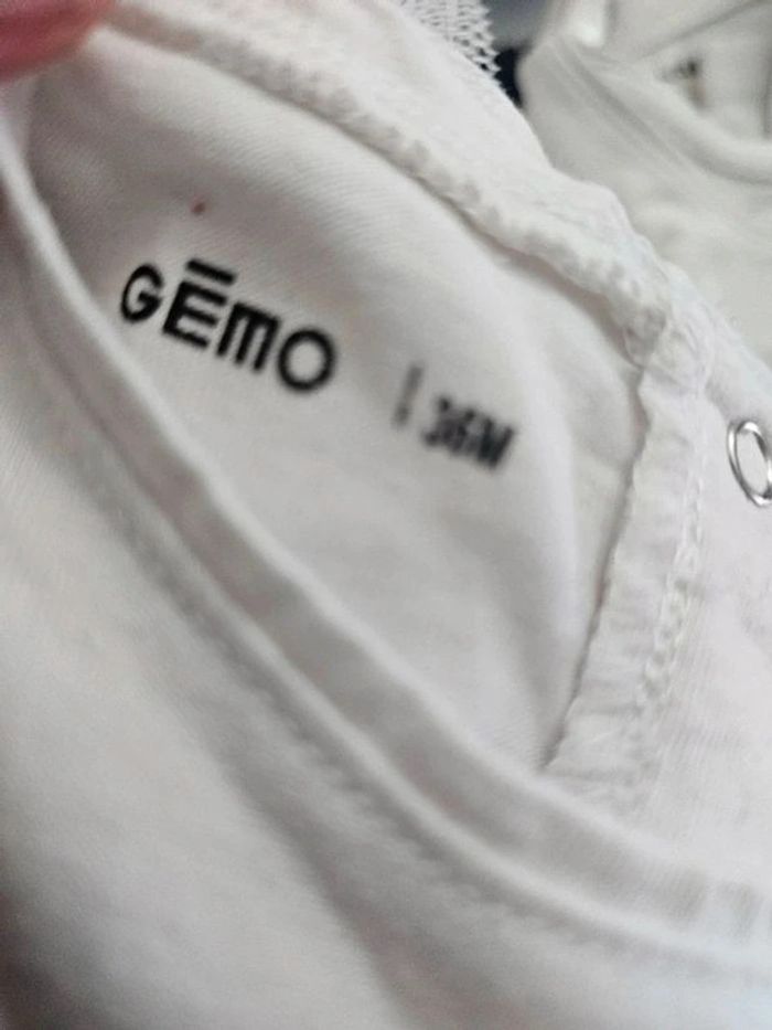 T-shirt manches longues blanc taille 36 mois - photo numéro 3