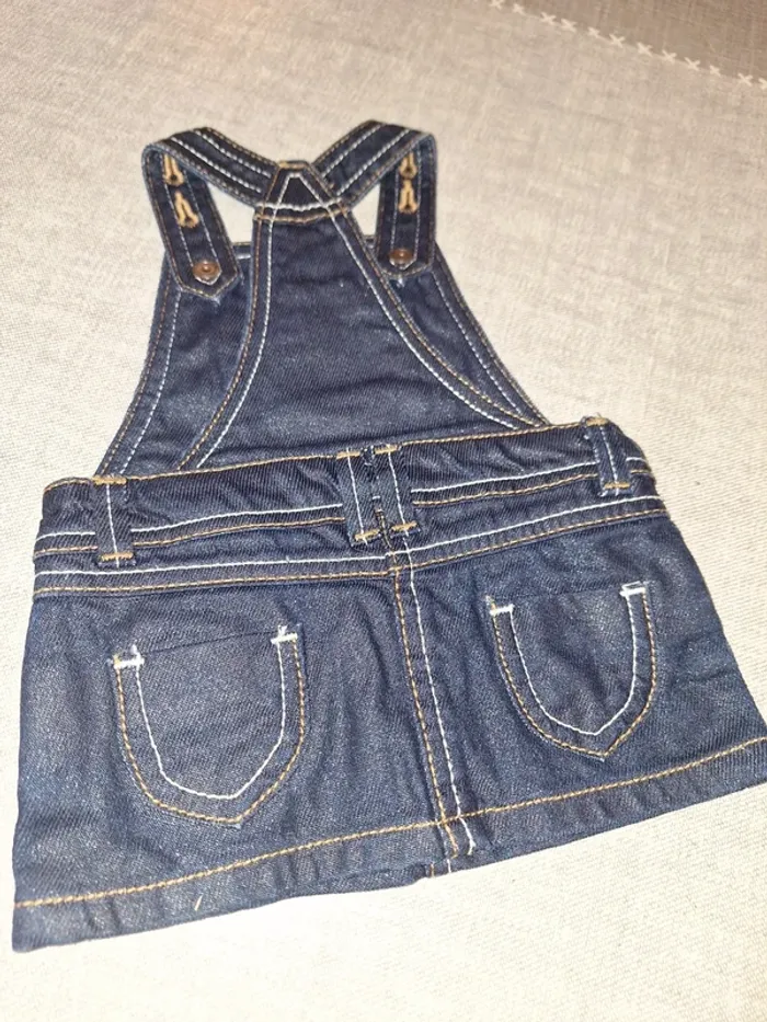 Jupe salopette jeans - photo numéro 2