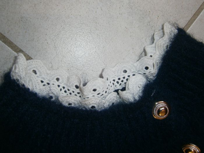 Robe en laine ML rayée marine/bleu Taille 38 NEUVE - photo numéro 3