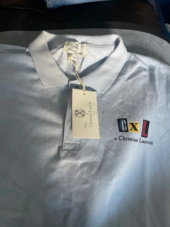 Polo manches courtes Christian Lacroix 14 ans neuf - photo numéro 3