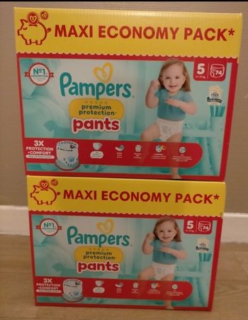 Lot couches Pampers premium pants taille 5