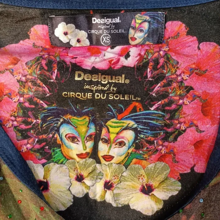 T-shirt strass - Desigual inspired by Cirque du soleil A1149 - photo numéro 5