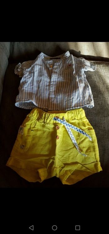Ensemble short avec chemise