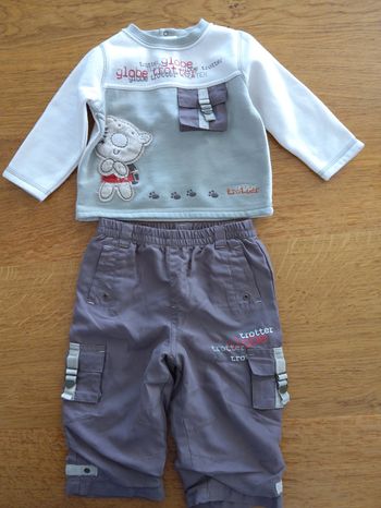 Ensemble pull polaire et pantalon doublé 12 mois
