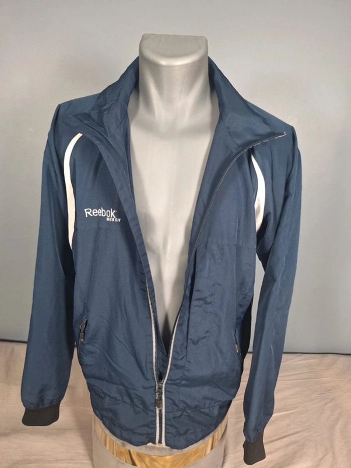 Veste Reebok Hockey M vintage bleu marine zippée sport brodé (545) - photo numéro 9