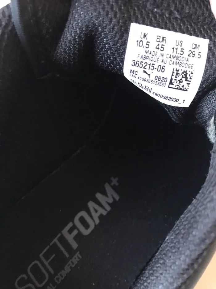 Baskets homme puma pointure 45 Smash V2 L noir portés un fois - photo numéro 5