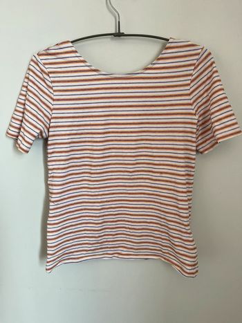 T-shirt dos nu à rayures La Redoute