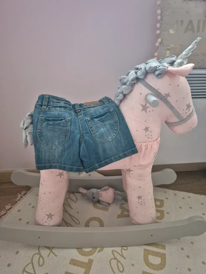 Short jean tape a l'œil 24 mois 86cm - photo numéro 2