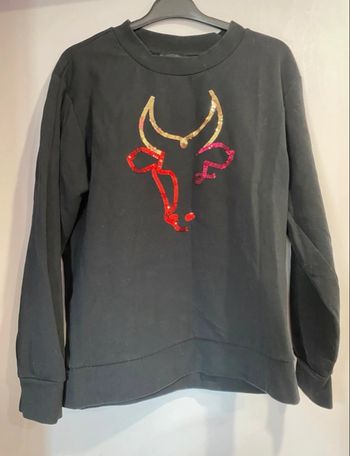 Pull sweat hiver noir sequins brillant femme rouge rose or emporio armani