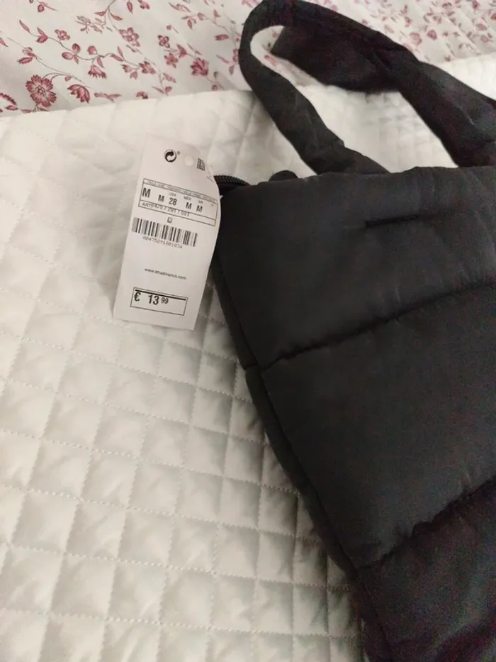 Grand sac matelassé noir Stradivarius anses et bandoulière neuf - photo numéro 2