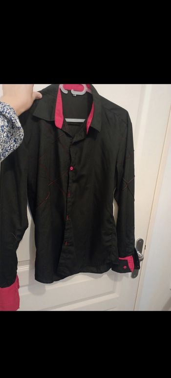 Chemise homme L noir et rouge