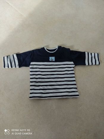 Tee shirt manches longues garçon 6 mois