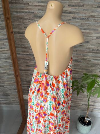 Robe longue dos nu à fleurs