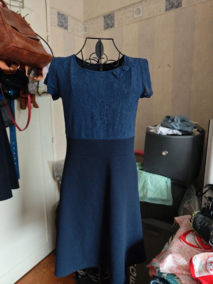 Robe Marine d'été manches courtes