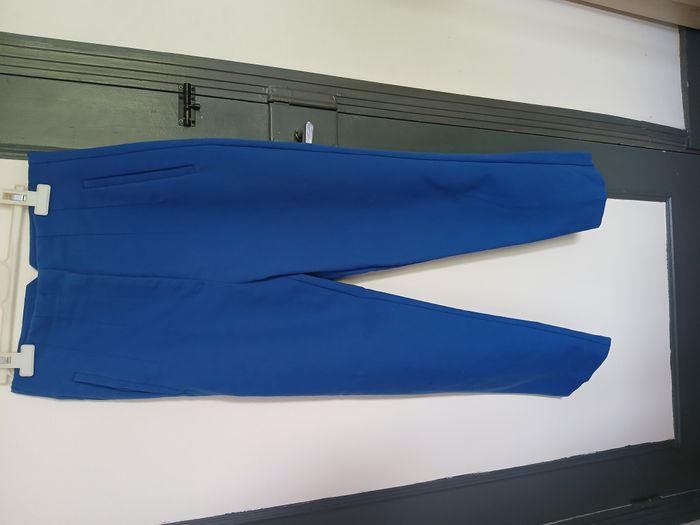 pantalon à pinces bleu roi