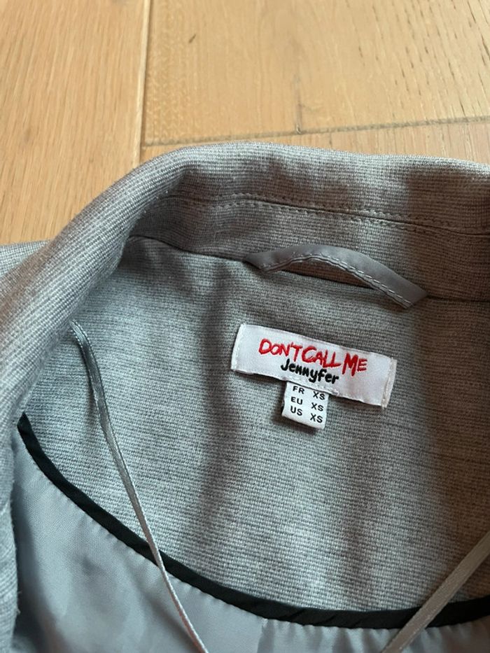 Veste blazer gris chiné - Jennyfer - XS - photo numéro 3