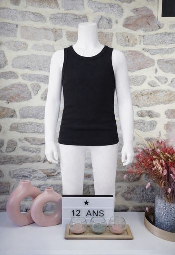 Débardeur noir Fille taille XXS 12 ans marque TAO 🦕