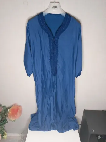 Boubou marocain bleu