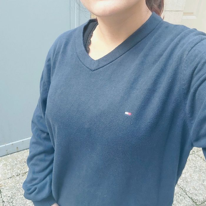 Pull Tommy marine taille L - photo numéro 2