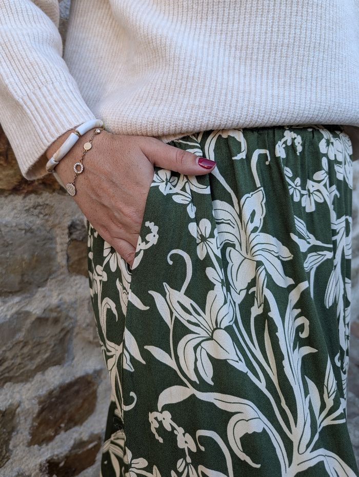 Jupe longue fleurie Pornic beige/kaki
Taille M/L - photo numéro 4