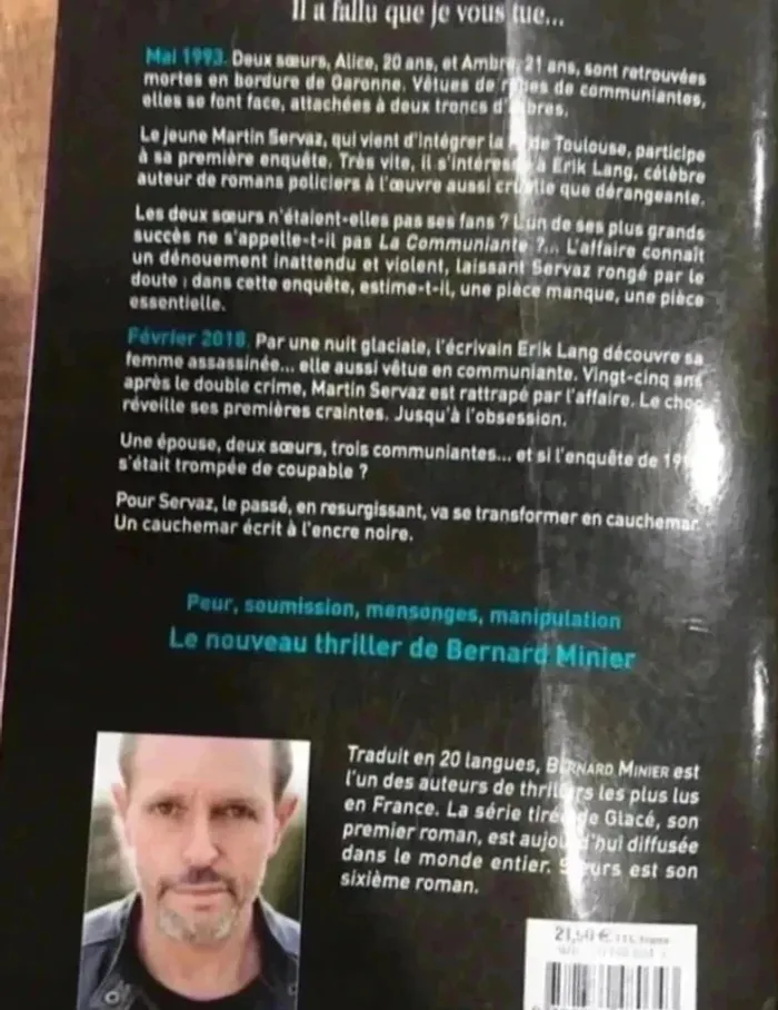 Livre sœurs de Bernard minier - photo numéro 4