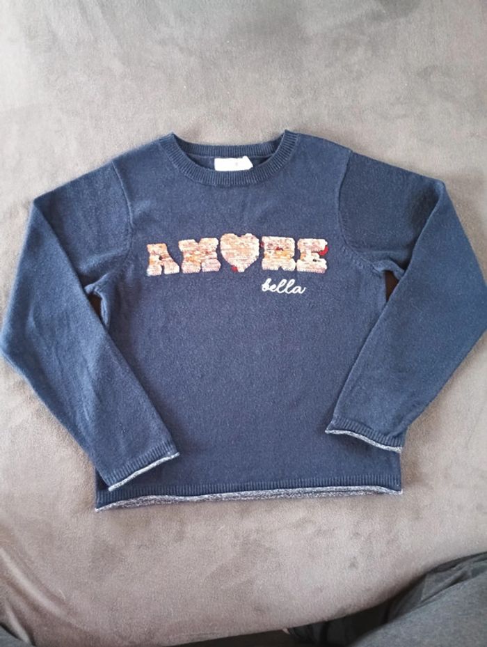 Pull sequins réversibles Fille 5 ans Amore - photo numéro 2