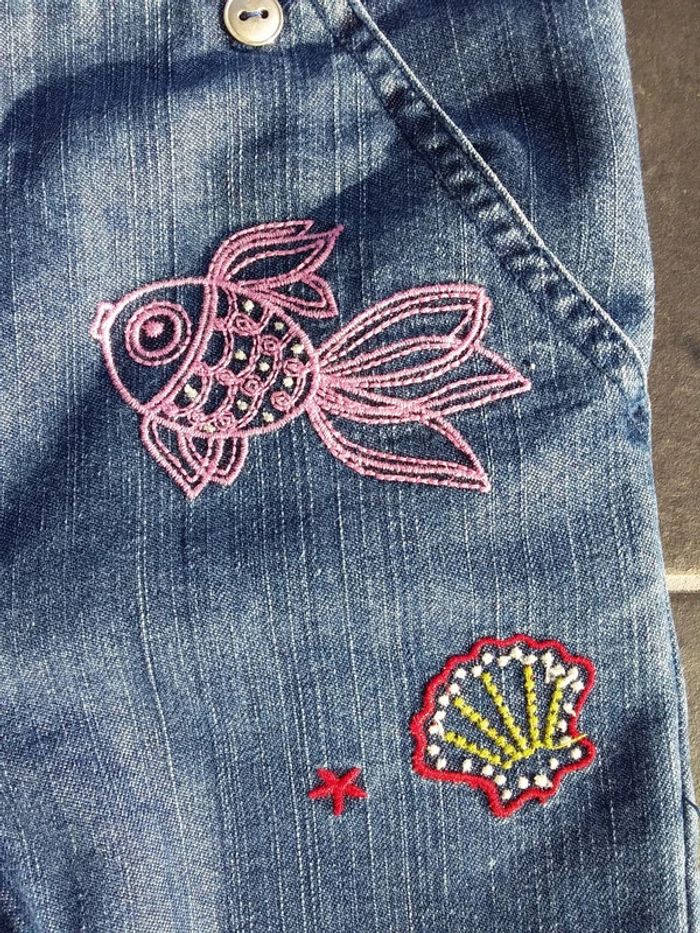 Jolie salopette estivale fille 12 mois DPAM - photo numéro 3