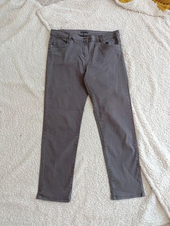 Pantalon droit gris foncé – BRÉAL – taille 44 mignon casual grisé