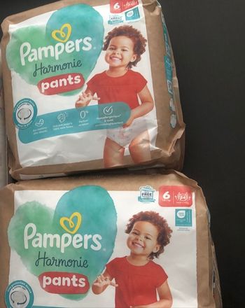 Lot de 2 paquets // couche pampers harmonie  taille 6 pants