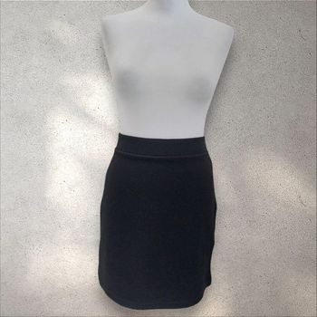 Jupe noire tissu texturé taille élastique neuve taille 38