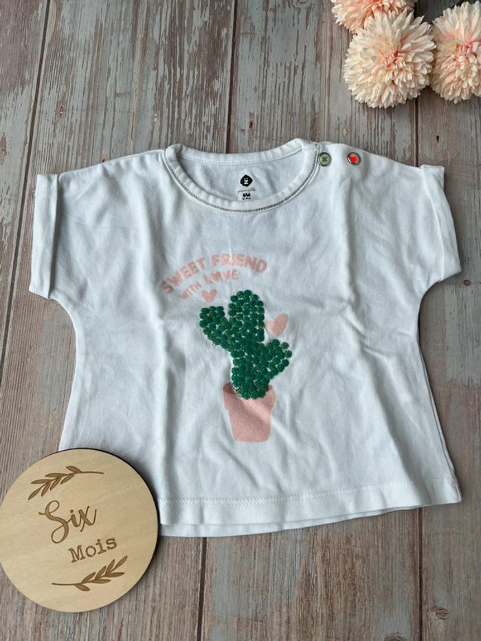 Lot 9 tshirts manches courtes + 1 bandeau 6 mois - photo numéro 9