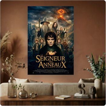 Affiche film “Le Seigneur des Anneaux” poster cinéma fantasy déco murale A3 Sans cadre