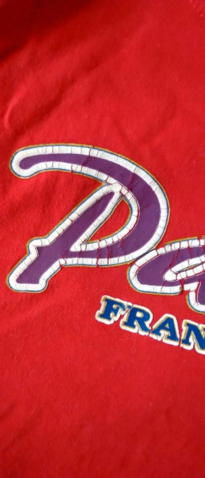 Tee shirt thème Paris rouge fille M 12 ans gildan - photo numéro 4