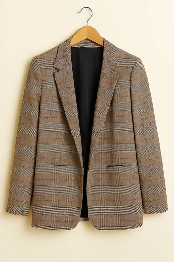 Blazer à carreaux femme – Taille 44 – Élégant & en très bon état 🍂