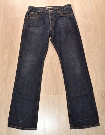 jean droit homme bleu marine uni avec défauts bon état taille 40