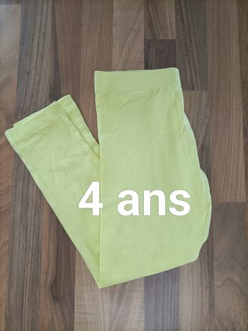Legging jaune 4 ans Tissaia 