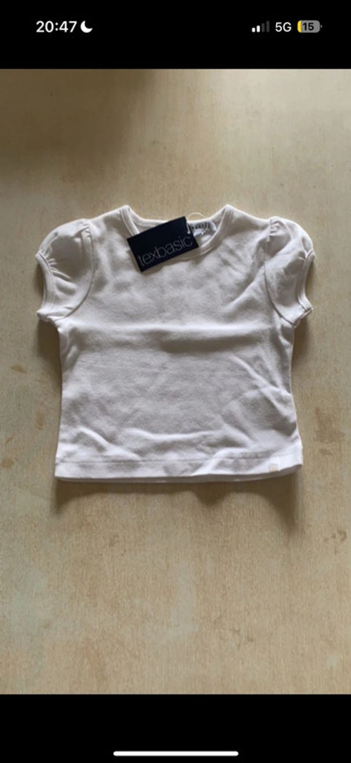 T-shirt blanc Neuf 12 mois