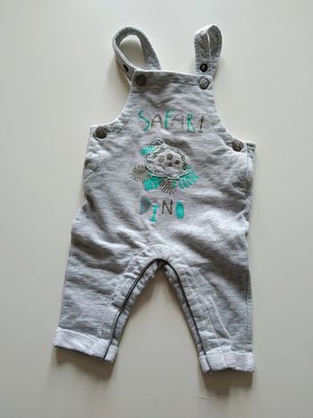 salopette gris coton légère garcon 1 mois in extenso