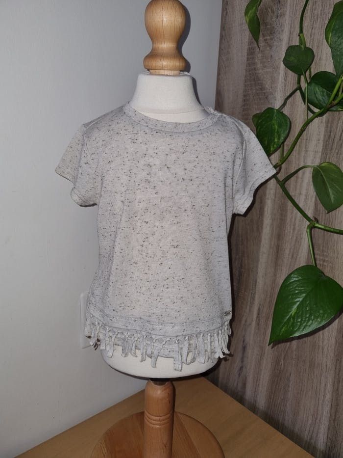 T-shirt court IKKS beige chiné 5 ans