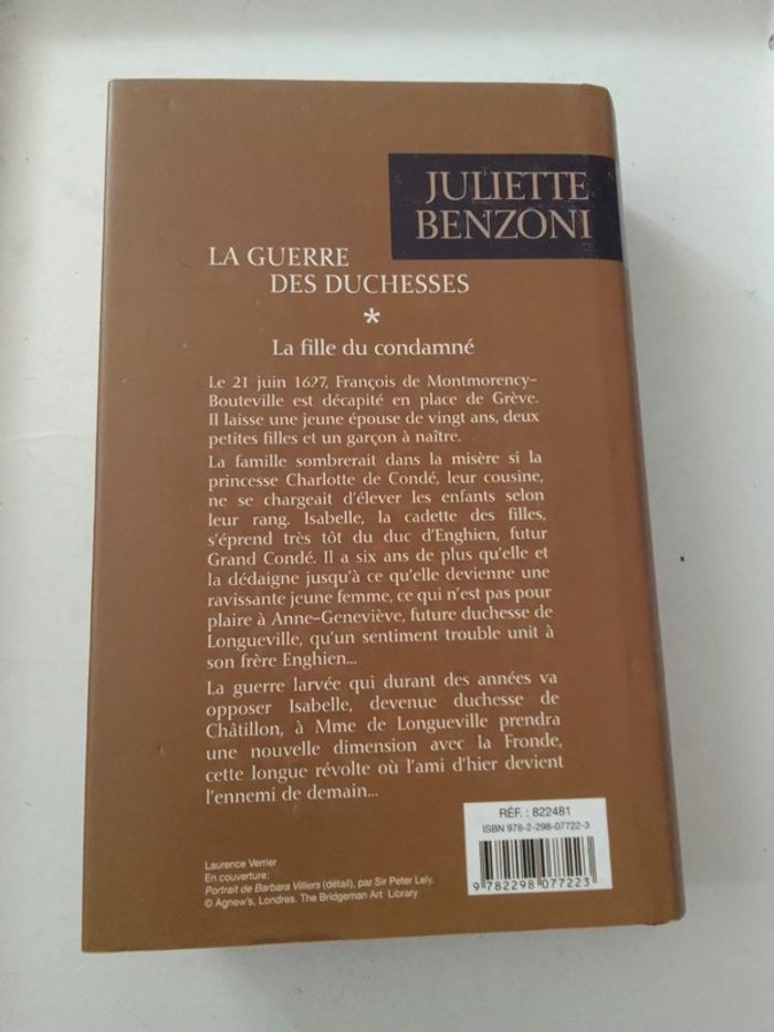 Juliette Benzoni - La guerre des duchesses La fille du condamné - photo numéro 2