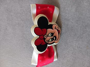 barrette rouge et blanche Minnie