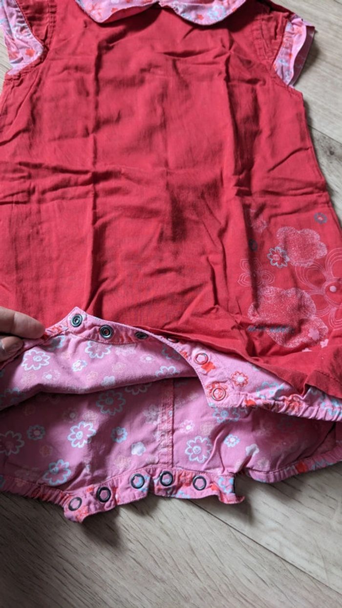 Combi-short effet robe rouge 18 Mois - photo numéro 3