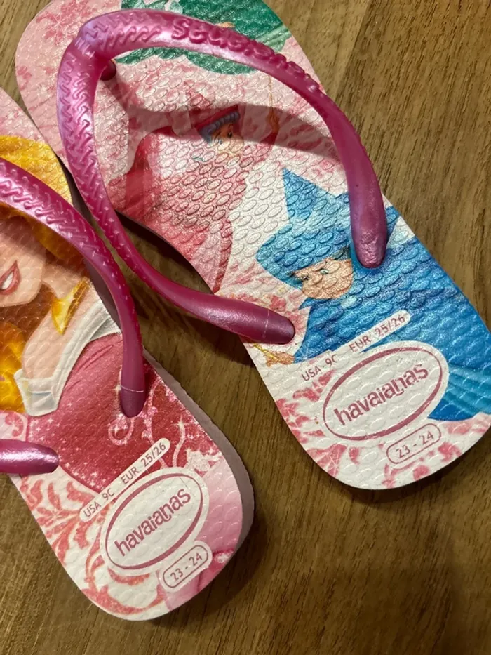 Tong havaianas le belle au bois dormant taille 23/24 - photo numéro 3